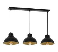 Suspension Luminex Sven 3xE27 barre 75cm noir/or réglable