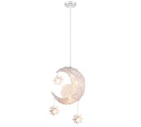 Suspension Lune Etoile Design Plafonnier Lustre pour Chambre d'enfant Lumière Blanc Chaud - Yote