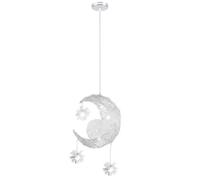 Suspension Lune Etoile Design Plafonnier Lustre pour Chambre d'enfant Lumière Blanc Froid - Yote