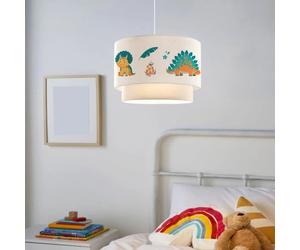 Suspension Lurgan pour enfant E27 70 cm motif de dinosaure
