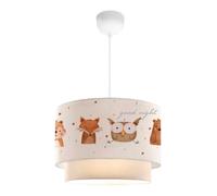 Suspension Lurgan pour enfant motif d'animaux de la forêt blanc