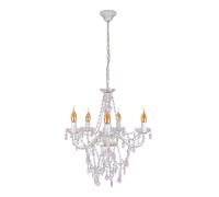 Suspension lustre suspension cristaux blancs lampe de salon H 85 cm