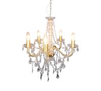 Suspension lustre suspension cristaux dorés lampe de salon H 85 cm