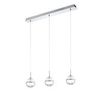 Suspension M1 LED 3X5W en acier chrome 870x140x1100mm