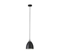 Suspension MAREPERLA E27 1X60W en acier noir et aspect cristal D180mm