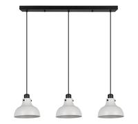 Suspension MATLOCK E27 3X40W en acier gris et noir 900x200x1100mm