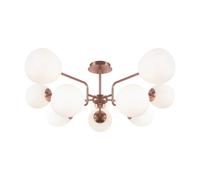 Suspension Maytoni Erich Ø90,7 cuivre 10 globes blancs