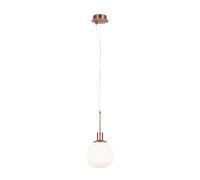 Suspension Maytoni Erich cuivre boule blanche Ø15cm