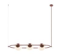 Suspension Maytoni Erich cuivre, boules verre blanc 3xE14
