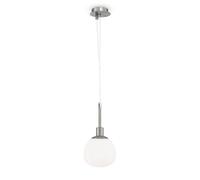 Suspension Maytoni Erich nickel globe verre blanc E14
