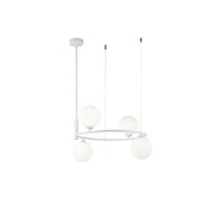 Suspension Maytoni Ring blanche 4xG9 boules verre métal