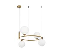 Suspension Maytoni Ring laiton, globes blancs 4xG9 Ø39