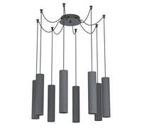 Suspension MENTALONA GU10 8X4,5W en acier gris anthracite D185mm