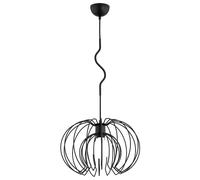 Suspension métal Alfa KIWI noire E27 1x60W H90 Ø36