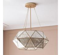 Ledkia Suspension Métal et Verre Octagon Doré