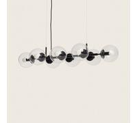 Suspension Métal Et Verre Wassily 8 Spots Noir