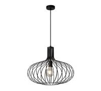 Suspension métal Lucide Manuela Ø50 noir E27 60W H170