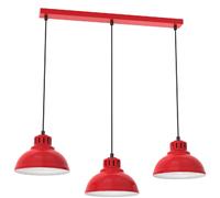 Suspension métal Sven Luminex rouge 75 cm 3xE27 IP20