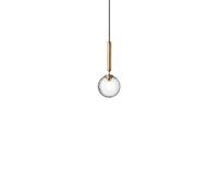 Suspension Miira 1 en Laiton et Transparent, Petit