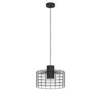 Suspension MILLIGAN E27 1X40W en acier noir et blanc D380mm