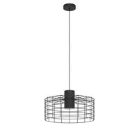 Suspension MILLIGAN E27 1X40W en acier noir et blanc D480mm