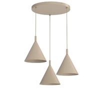 Suspension minimaliste beige 3 lumi?res GU10 8W en acier Vins