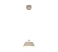 Suspension minimaliste beige, abat-jour dôme ?23 cm, 1xE27, 10W