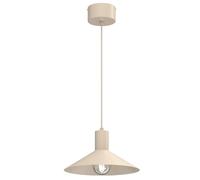 Suspension minimaliste beige conique 30 cm 1xE27 15W - Nox Luminex