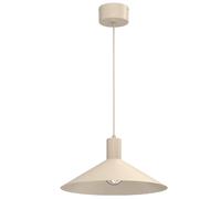 Suspension minimaliste beige conique 40 cm E27 15W Nox Luminex