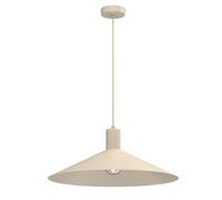 Suspension minimaliste beige en cône 50 cm, 1x E27, 15W, Nox Luminex