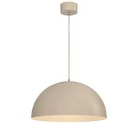 Suspension minimaliste beige en métal, dôme 50 cm, 1x E27, collection Sola Luminex