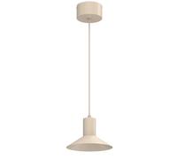 Suspension minimaliste beige Nox Luminex, abat-jour cône aplati 20 cm, 1x GU10, 8 W