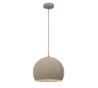 Suspension minimaliste beige Sool Luminex, grande coupole en métal, 1xE27, 15W