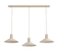 Suspension minimaliste beige sur barre 3x GU10 8W Nox Luminex