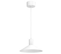 Suspension minimaliste blanche cône aplati 30 cm 1x GU10 8W Nox