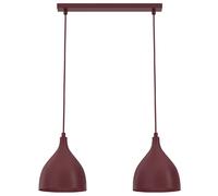 Suspension minimaliste bordeaux 2xE27 15W, abat-jour en forme de coupe, Noak Classic