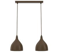Suspension minimaliste brune ? 2 abat-jours en forme de calice, 2xE27, style moderne