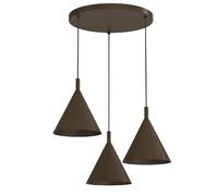 Suspension minimaliste brune 3 spots GU10 8W Vins Luminex