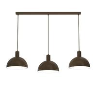 Suspension minimaliste brune 3xE27 Handa Luminex, lampe linéaire en métal 15W