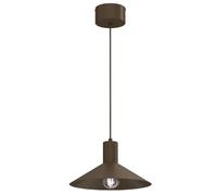 Suspension minimaliste brune en cône 30 cm E27 15W - Nox Luminex