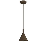Suspension minimaliste brune en métal, cône compact, 1xGU10, 8W, pour intérieur