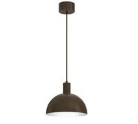 Suspension minimaliste brune en métal, coupole 1xE27 15W, style moderne