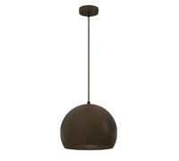 Suspension minimaliste brune grande coupole 1xE27 15W Sool Luminex
