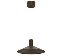 Suspension minimaliste brune Nox Luminex, abat-jour 36 cm, GU10, 8W