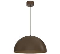 Suspension minimaliste brune Sola Luminex, dôme 50 cm, 1xE27, acier, 15W
