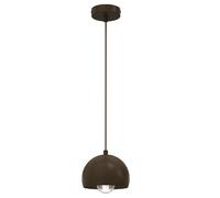 Suspension minimaliste brune Sool Luminex en métal, dôme, 1x E27, 15W