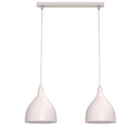 Suspension minimaliste cachemire ? 2 abat-jour coupe, 2xE27, collection Noak Classic