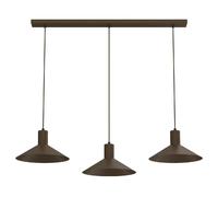 Suspension minimaliste en métal brun 3x GU10 8W Nox Luminex