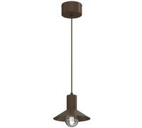 Suspension minimaliste marron en métal, cône 20 cm, 1xE27, 15W
