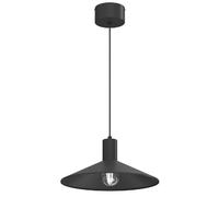Suspension minimaliste noire 36 cm 1xE27 15W Nox Luminex